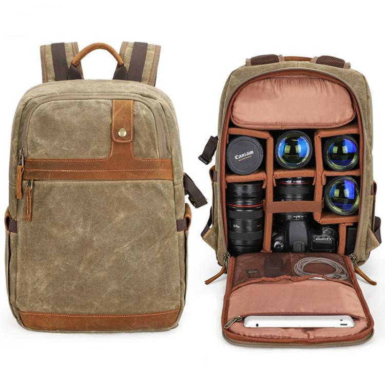 all in one place אביזרים Camera Waterproof Retro Batik Canvas DSLR Shoulders Backpack Men Women Travel Outdoor Stylish Video Tripod Carrying Case Bags