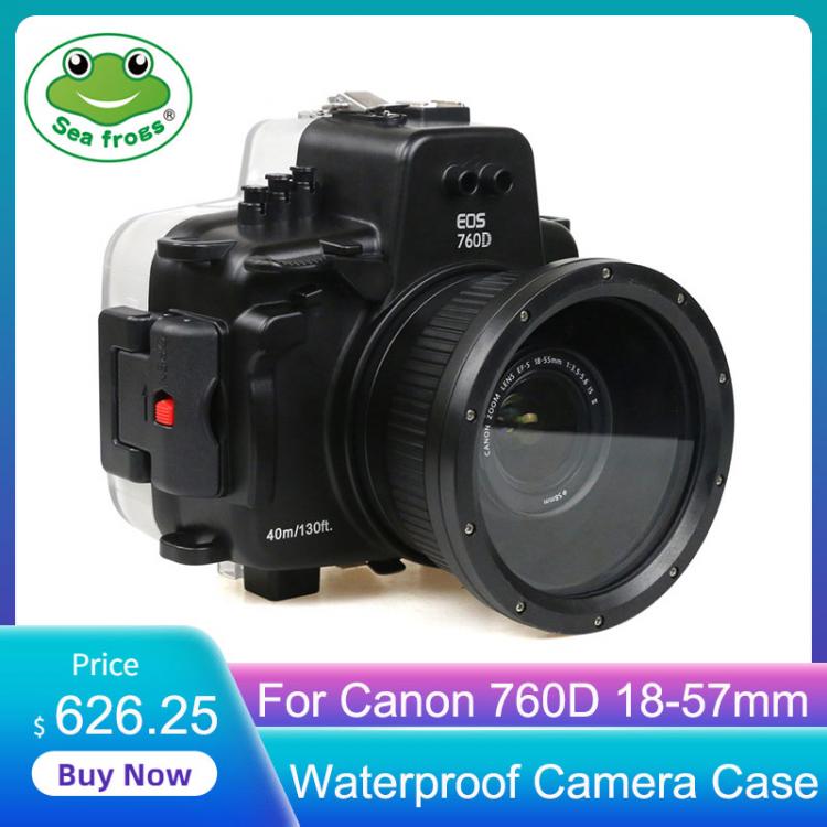all in one place אביזרים For Canon 760D 18-57mm Digital Camera Diving Case Underwater Waterproof Housing Case Transparent Waterproof Cover