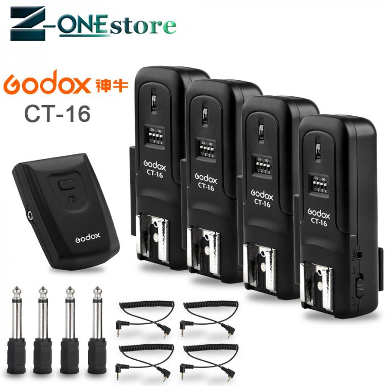 all in one place אביזרים New Godox CT-16 16 Channels Wireless Radio Flash Trigger Transmitter + Receiver Set for Canon Nikon Pentax Studio Flash