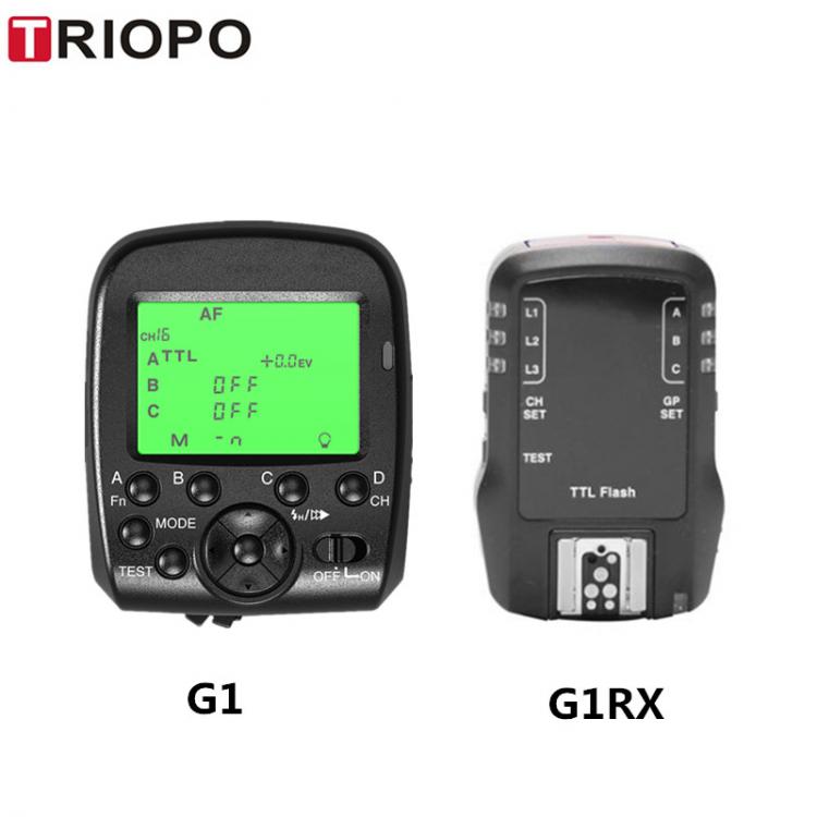 all in one place אביזרים TRIOPO G1/G1RX Dual TTL Wireless Trigger with Widescreen LCD Display 1/8000s HSS 2.4G Wireless Transmission 16 Channels