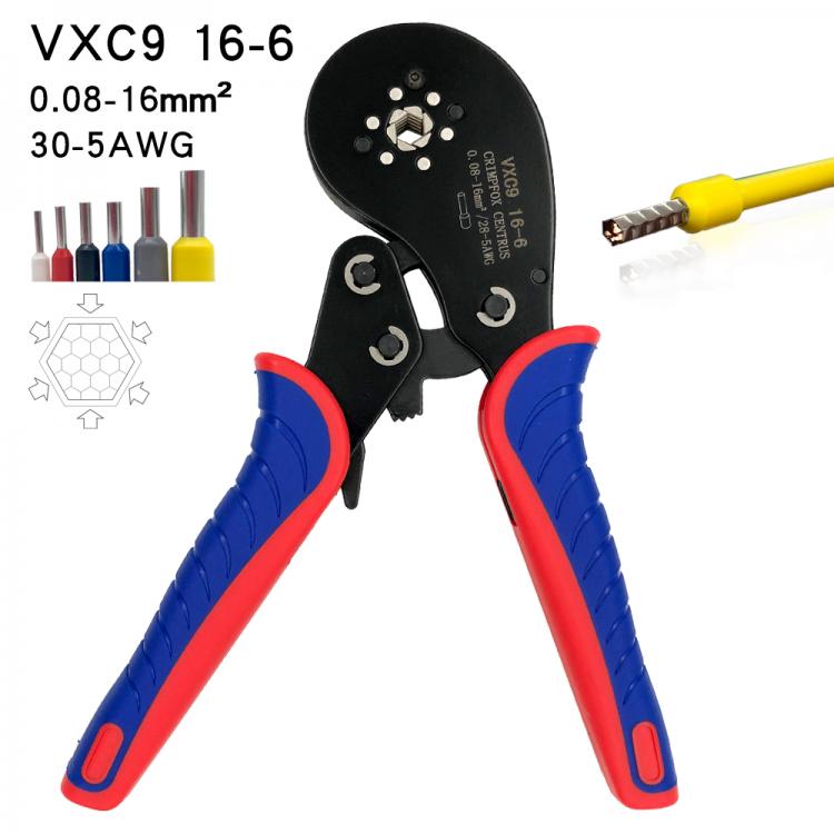 all in one place כלי עבודה Tubular Terminal Crimping Pliers Hand Tools VXC9 16 - 6  0.08 - 16mm2 30 - 5AWG Mini Electrical Ferrule Crimper Set