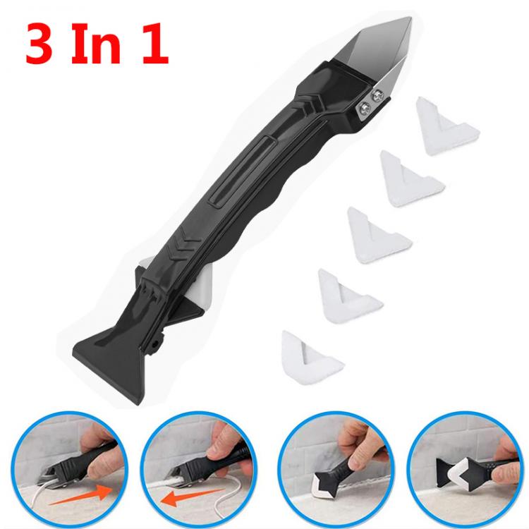 all in one place כלי עבודה 3 in1 Silicone Remover Sealant Smooth Scraper Caulk Finisher Grout Kit Tools Floor Mould Removal Hand Tools Set Accessories 2021