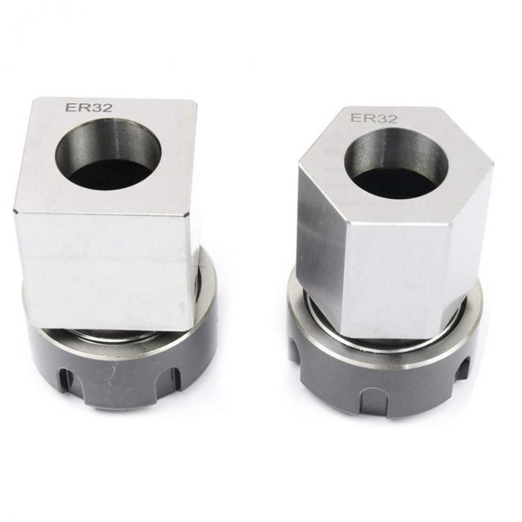 all in one place כלי עבודה ER32 Collet Chucks Block Set of 2 Square and Hex Workholding Holder for CNC Lathe Engraving Machine