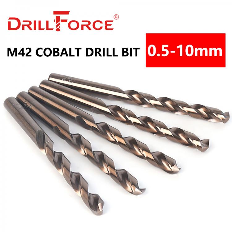 all in one place כלי עבודה Drillforce Tools M42 Cobalt Drill Bit Set,HSS-CO Drill Set 0.5-10MM, for Drilling on Hardened Steel, Cast Iron & Stainless Ste
