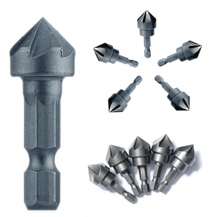 all in one place כלי עבודה 1PC 90 Degree Countersink Drill Chamfer Bit 1/4" Hex Shank Carpentry Woodworking Angle Point Bevel Cutting Cutter Remove Bur