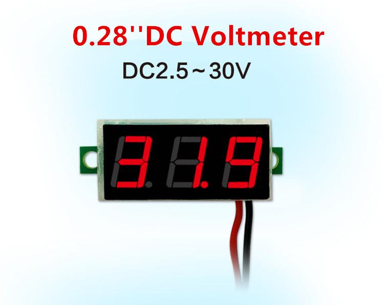 all in one place כלי עבודה 0.28 Inch Red Blue Digital LED Mini Display Module DC2.5V-30V DC0-100V Voltmeter Voltage Tester Panel Meter Gauge Motorcycle Car