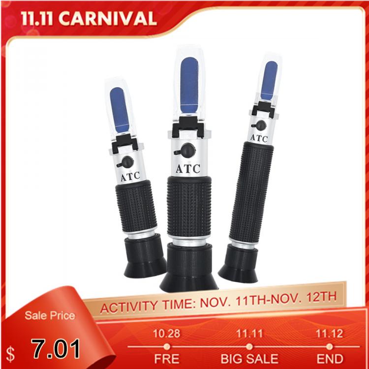 all in one place כלי עבודה Refractometer All kinds Brix Alcohol Salinity Handheld Refractometer Wine Beer Sugar Fruit Vegetables Juice with ATC 40%off