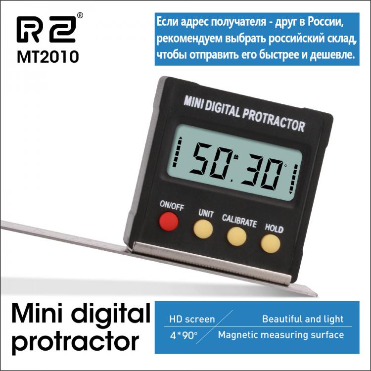 all in one place כלי עבודה RZ Angle Protractor Universal Bevel 360 Degree Tilt Mini Electronic Digital Protractor Inclinometer Tester Measuring Tools