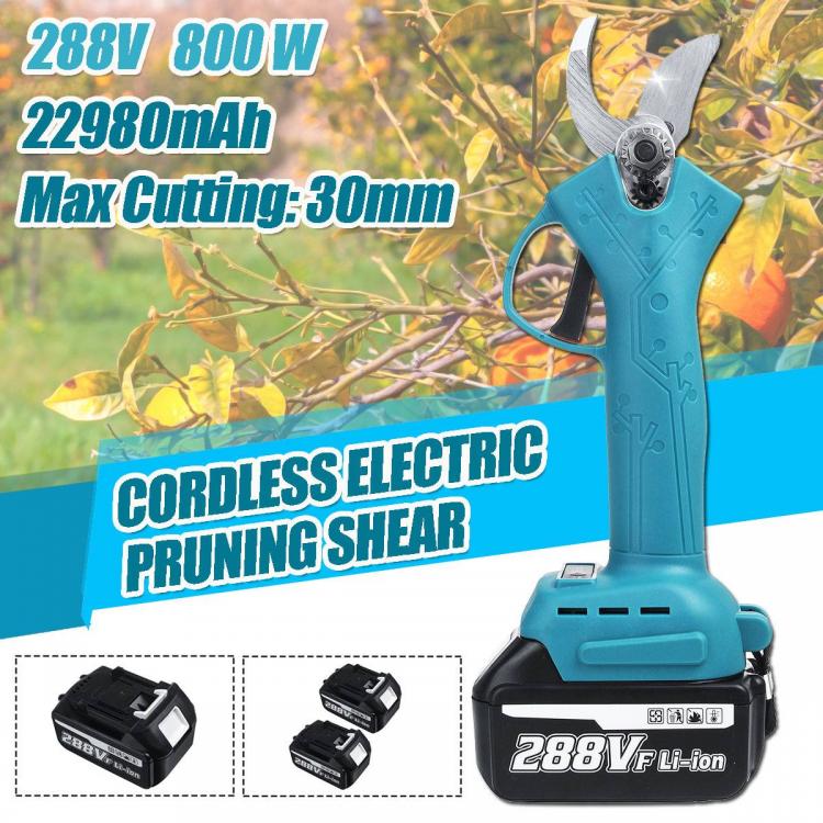 all in one place כלי עבודה 288V Cordless Pruner Lithium-ion Pruning Shear Efficient Fruit Tree Bonsai Pruning Electric Tree Branches Cutter Landscaping