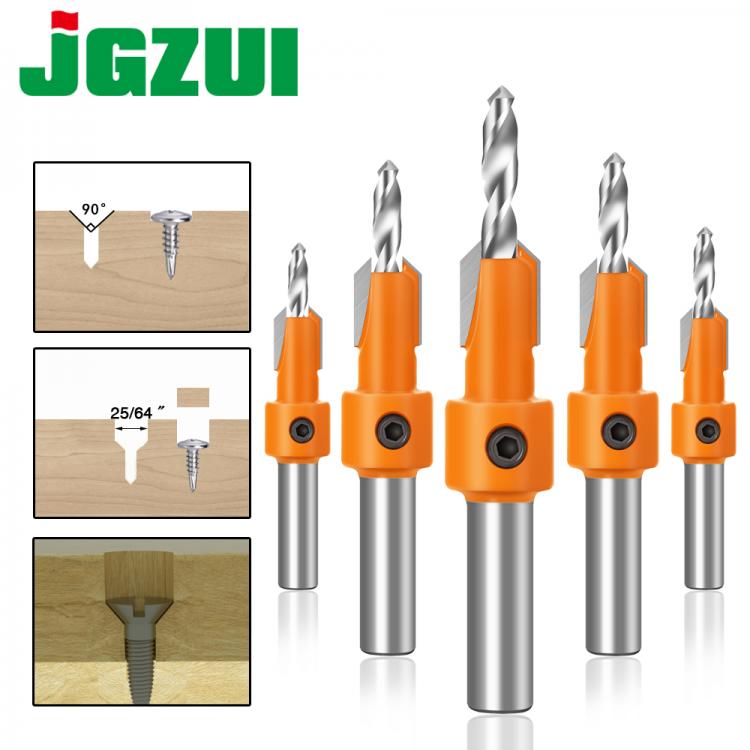all in one place כלי עבודה 8mm Shank HSS Woodworking Countersink Router Bit Screw Extractor Remon Demolition for Wood Milling Cutter