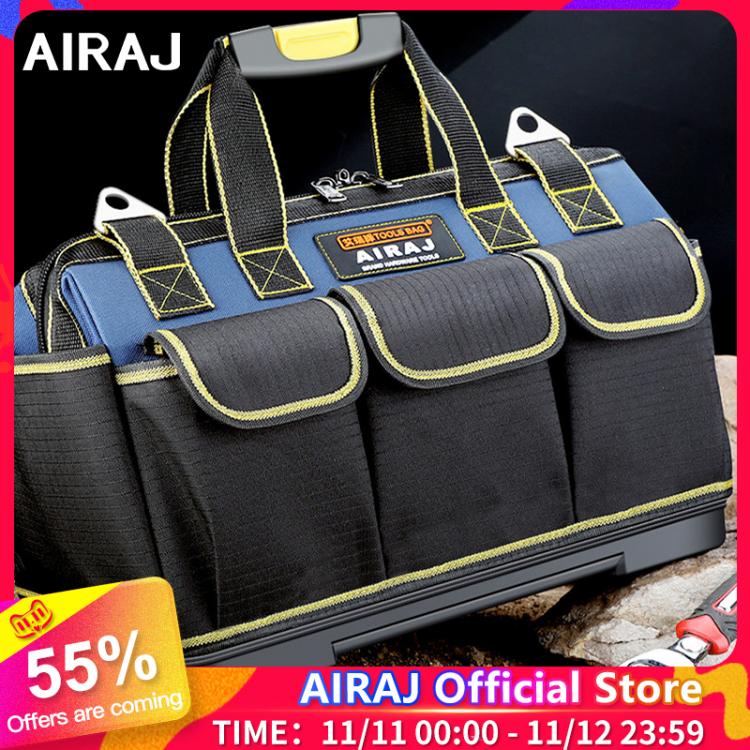 all in one place כלי עבודה AIRAJ Multi-Function Tool Bag 1680D Oxford Cloth Electrician Bag, Multi-Pocket Waterproof Anti-Fall Storage Bag