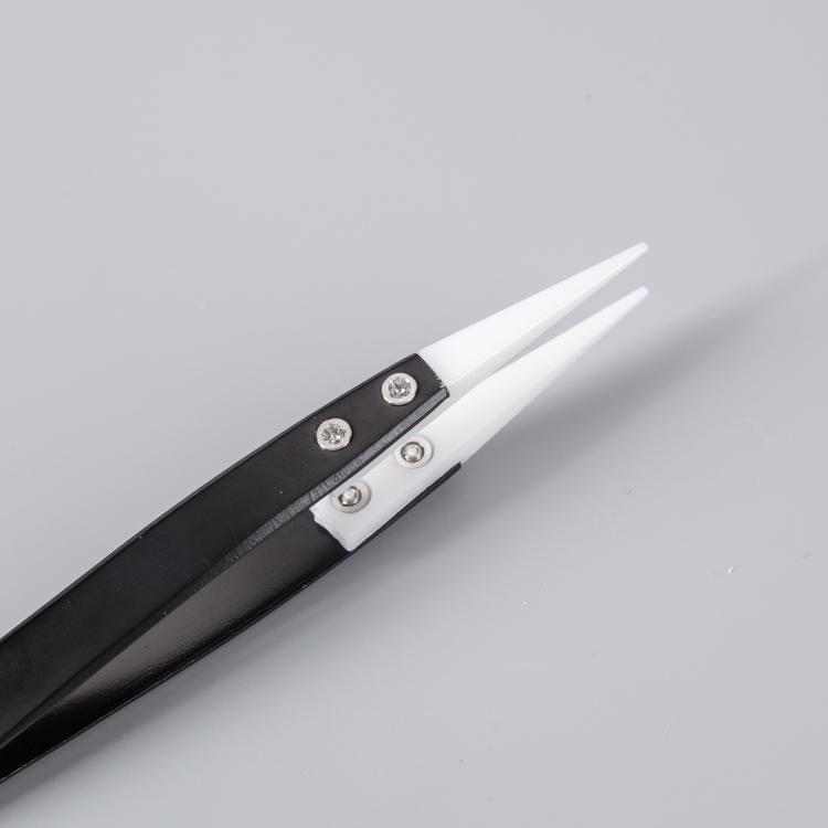 all in one place כלי עבודה Anti-static Ceramic Stainless Steel Tweezers Maintenance Industrial Precision Curved Straight Tweezers Repair Tools