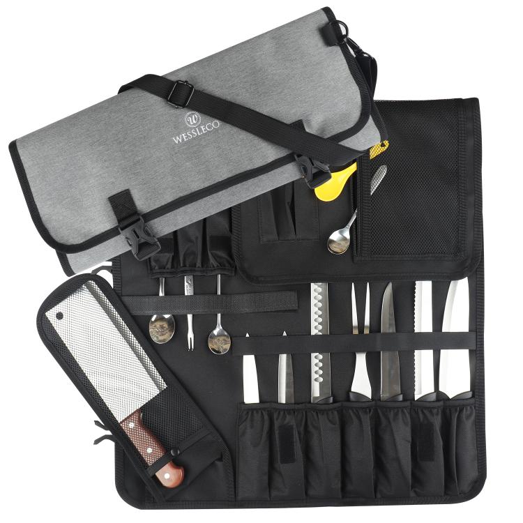 all in one place כלי עבודה WESSLECO Waterproof Chef Knife Travel Bag Portable Durable Knife Storage Pockets Cooking Chef Knife Bag