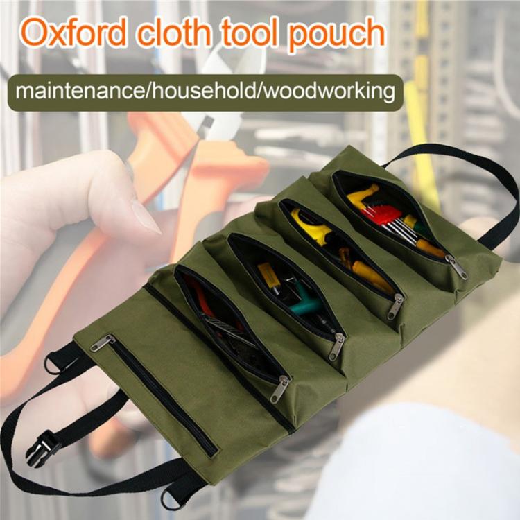 all in one place כלי עבודה Hot Sale Roll Up Tool Bag Roll Tool Roll Multi-Purpose Tool Roll Up Bag Wrench Roll Pouch Hanging Tool Zipper Carrier Tote