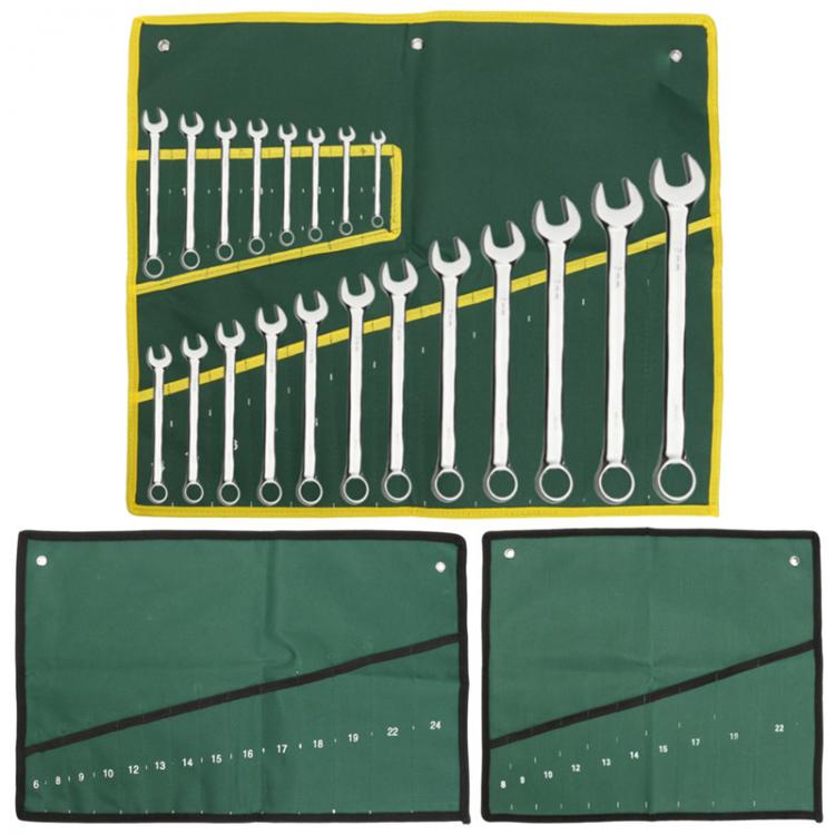 all in one place כלי עבודה 10/14/20 Pockets Double Opening Offset Ring Spanner Kit Case Tool Bag Spanner Wrench Roll Up Storage Organizer Bag Pouch