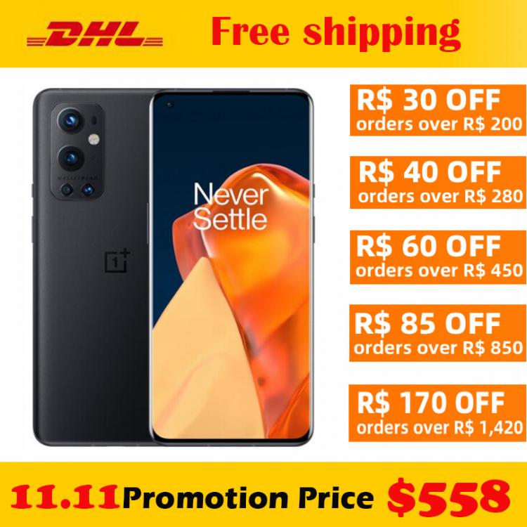 all in one place טלפונים סלולרים Global ROM New Original Oneplus 9 Pro 5G Cell Phone Snapdragon 888 6.7inch LTPO AMOLED 120Hz NFC 50MP +48MP+8MP+2MP Quad Cameras