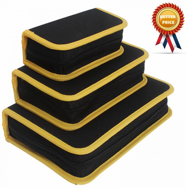 all in one place כלי עבודה CAMMITEVER Yellow Edges Tool Bag Electrician Canvas Repair Soldering Iron Chisel Roll Electrical Tools Utility Bag Pouch Pocket