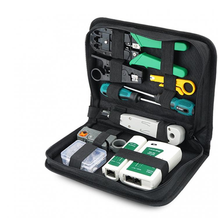 all in one place כלי עבודה RJ45 Crimping Tool Kit For CAT5/CAT6 Professional Computer Maintenacnce LAN Cable Tester Network Cable Crimper Repair Tool Set