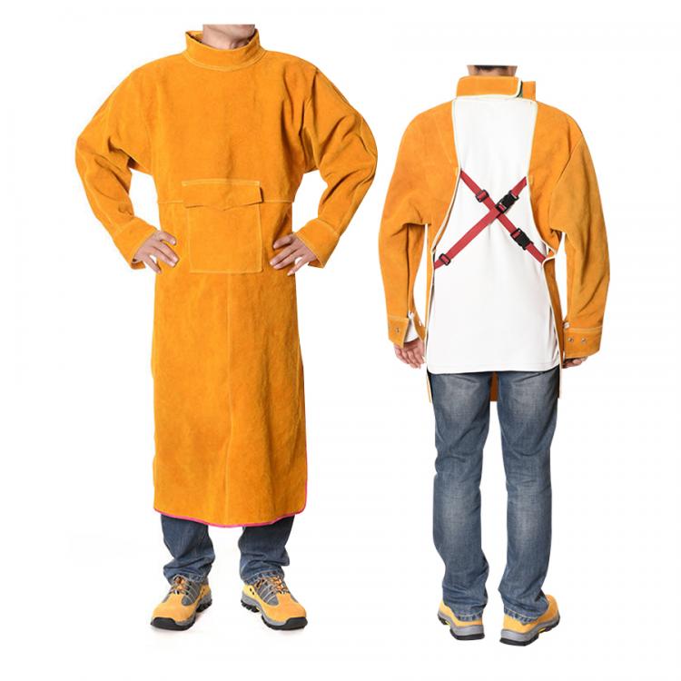 all in one place כלי עבודה Cowhide Safety Clothing for Welder Welding Electric Working Anti-Scalding Apron Argon Arc Insulation Work Overalls