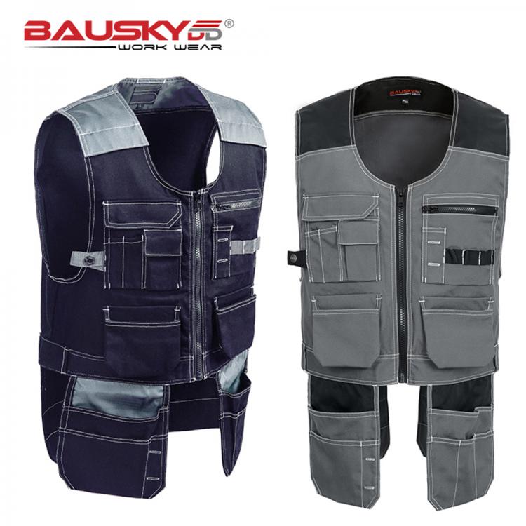 all in one place כלי עבודה Bauskydd High quality Men outdoor workwear multi-pockets  work vests tool vests free shipping