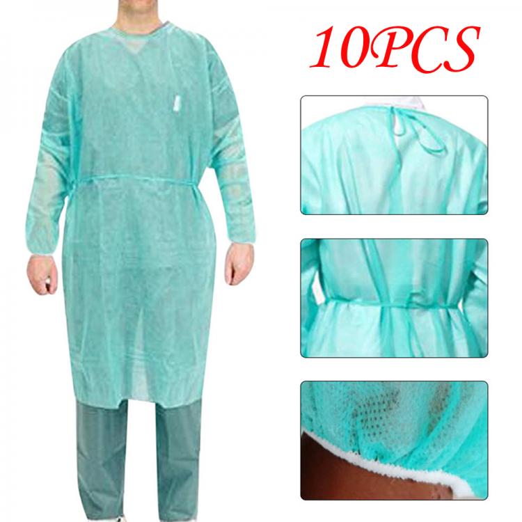all in one place כלי עבודה Unisex Disposable Protective Isolation Clothing Anti-spitting Waterproof Anti-oil Stain Nursing Gown Anti-fog Nursing Suit 10pcs