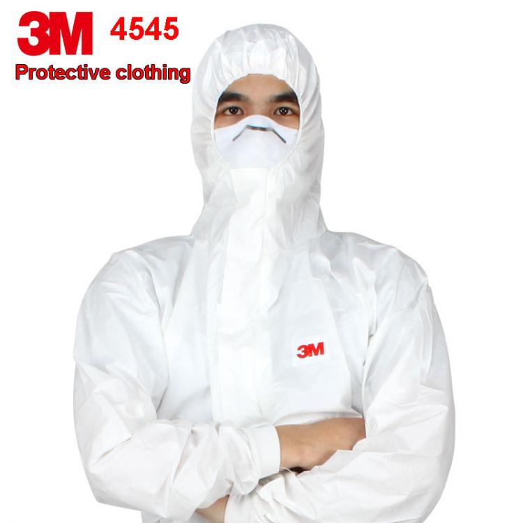 all in one place כלי עבודה 3M 4545 Protective CE: 521589/1 Coverall  Hooded Protective Elastic Waist Clothing Against Dry Particles/Chemical splash Type pr