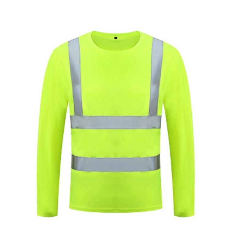 all in one place כלי עבודה Safety T Shirt Reflective High Visibility Shirt Long Sleeve Yellow Lime Multi-sizes Breathable Road Construction Dumpcart Riding