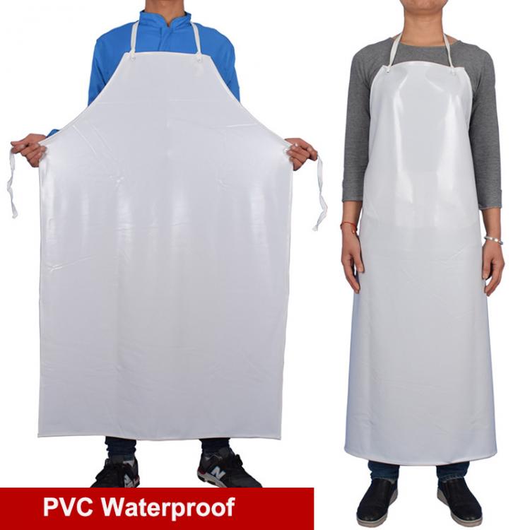 all in one place כלי עבודה Waterproof Apron White Oil-proof Work PVC Aprons Canteen Kitchen Industrial Hotel Anti-Acid and alkali Protective Clothing