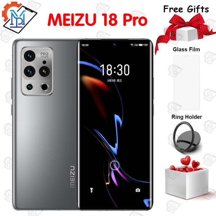 all in one place טלפונים סלולרים Original Meizu 18 Pro 5G Mobile Phone 8G+128G 6.7" HD Screen Snapdragon 888 Octa Core Android 11 40W Fast Charger NFC Smartph