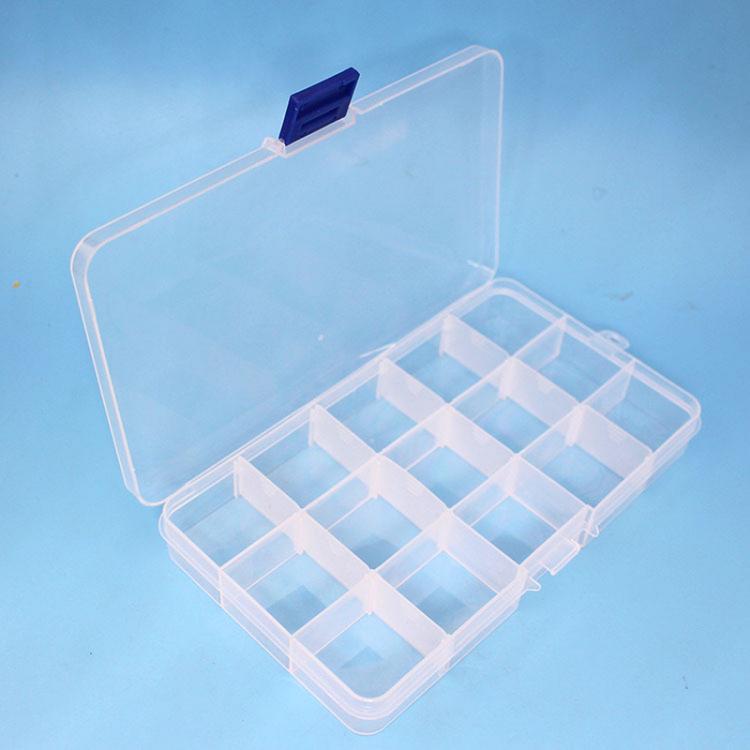 all in one place כלי עבודה 15 lattice transparent plastic jewelry fittings receiving box removable electronic components  fishing gear  parts