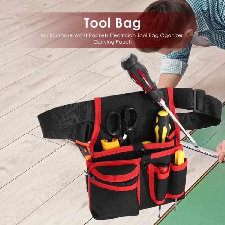 all in one place כלי עבודה Multipurpose Waist Pockets Wear-Resisting Electrician Tool Bag Organizer Carrying Pouch Big Capacity Belt Waist Pocket Case Bag
