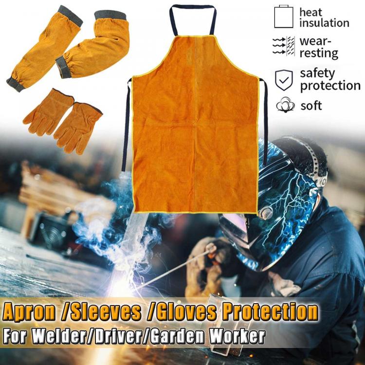all in one place כלי עבודה Gardening Welding Apron Sleeves Gloves Feet Shoe Cover Protection Thorn Proof Leather Work Safety Workwear Glaziers Blacksmith