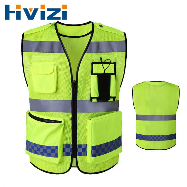 all in one place כלי עבודה Security Visibility Reflective Vest Warp Knitting Cloth Construction Traffic Cycling Wear Hi Vis Reflective Safety Clothing