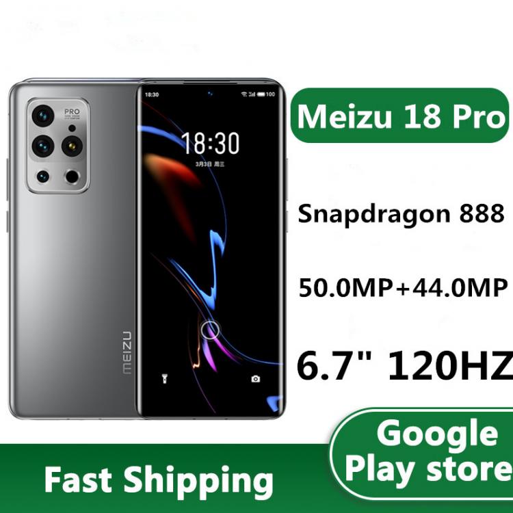 all in one place טלפונים סלולרים In Stock Meizu 18 Pro 5G Mobile Phone 50.0MP 6 Cameras Android 10.0 6.7" 120HZ 3120x1440 40W Charge Snapdragon 888 OTA Blueto