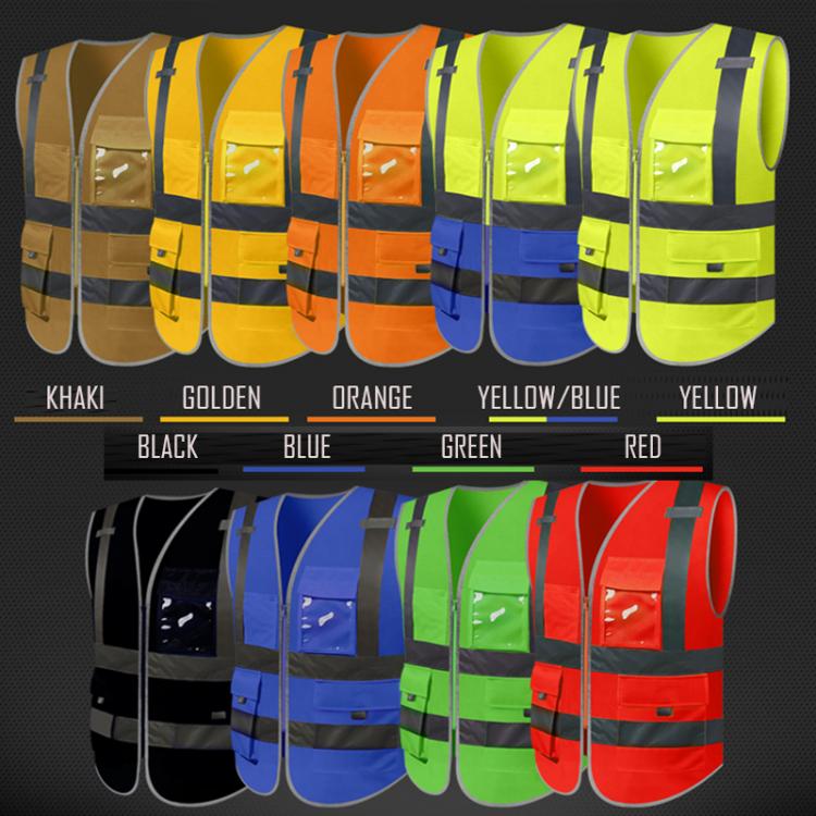 all in one place כלי עבודה SFvest Reflective Waistcoat Safety Vests Multi Pockets Fluorescent Yellow Orange 9 Colour Options Silk Printing