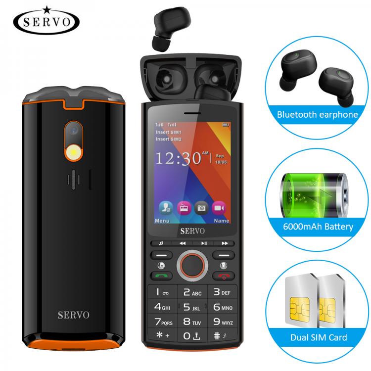 all in one place טלפונים סלולרים SERVO R25 Bluetooth Music 6000mAh Power Bank Mobile Phone 2.8 inch 64M+64M SC6531CA Phone Music Speaker Multifunction Cellphone