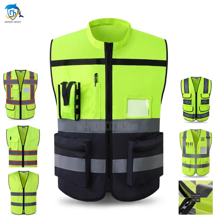 all in one place כלי עבודה High Visibility Reflective Vest Working Clothes Motorcycle Cycling Sports Outdoor Reflective Safety Clothing Reflective Jacket