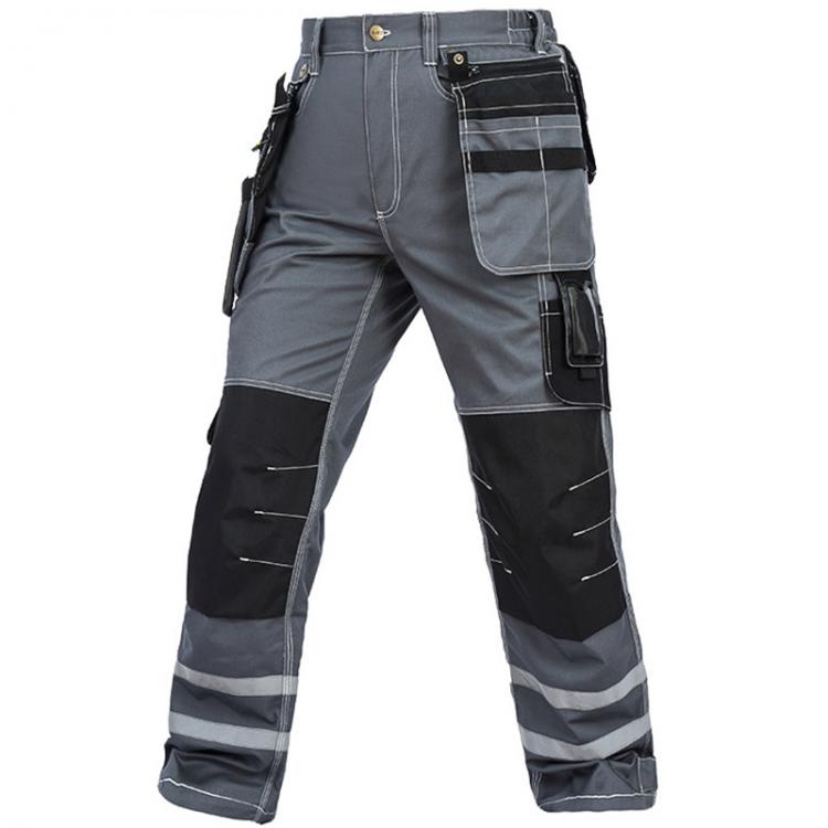 all in one place כלי עבודה Work Pants Men Wear-resistant Multi pockets Working trousers Reflective Strap Worker Mechanic Factory Functional Cargo Pants