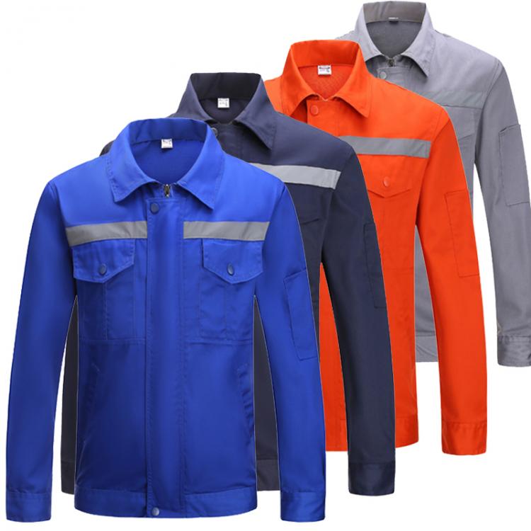 all in one place כלי עבודה Hi Vis Long Sleeve Poly Cotton Light Weight Reflective Safety Work Jacket Workwear Shirt