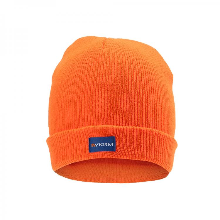 all in one place כלי עבודה AYKRM Daily Knit Ribbed Beanie Cap Bright Solid Acrylic Cuff Fluorescence Hat Winter Skull Orange Brown Black Neon Yellow Green