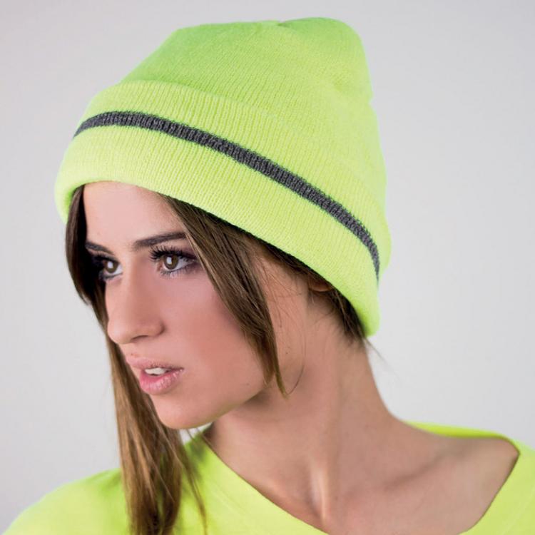 all in one place כלי עבודה 2021 New Reflective Beanie Hat Women Autumn Winter Cap Fashion Female Bonnet Warm Caps Brand Knitted Hats for Men