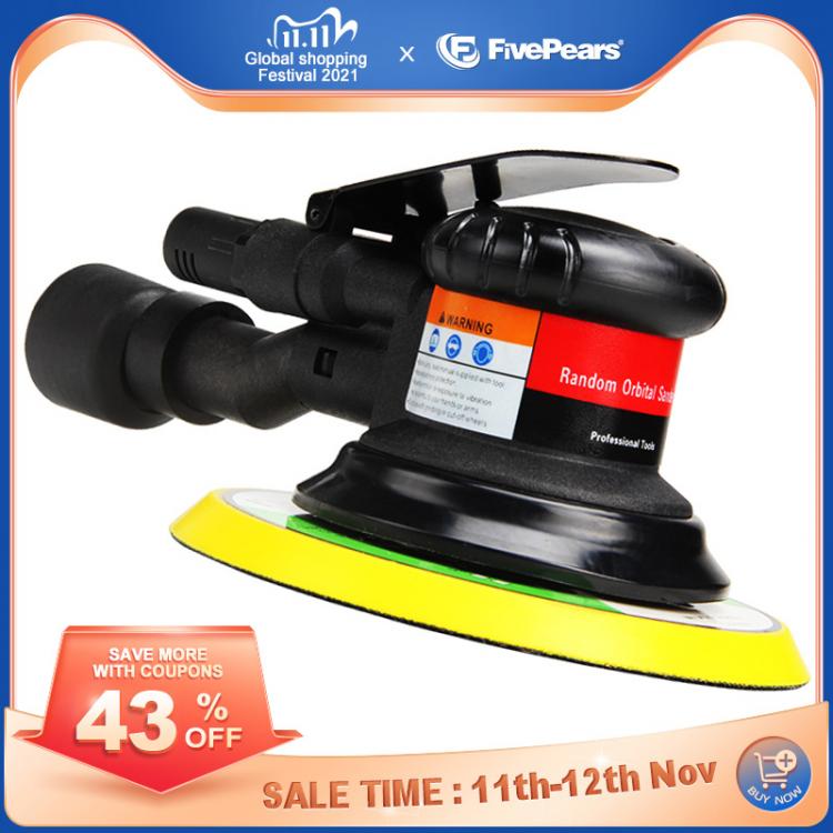 all in one place כלי עבודה Pneumatic Tools Variable Speed Orbital Sander Machine 6Inch 152MM Pad 1/4Inch Air Inlet Can Handle A Large Workload FIVEPEARS