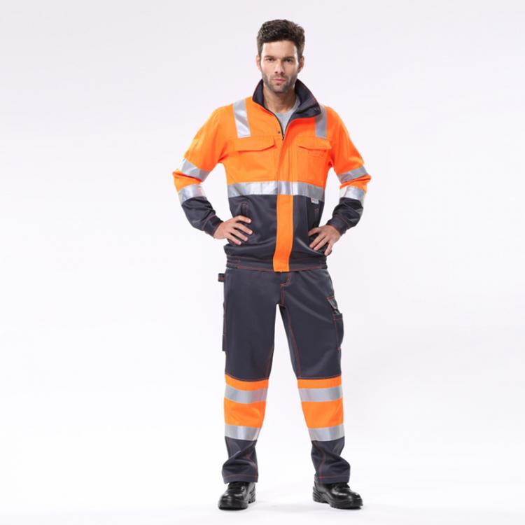 all in one place כלי עבודה Work clothes suit safety jacket reflective working pants men workwear with 3M reflective tapes