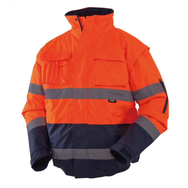 all in one place כלי עבודה Men's Winter Hi Vis Safety Jacket Waterproof Jacket With Removable Sleeves Reflective Workwear