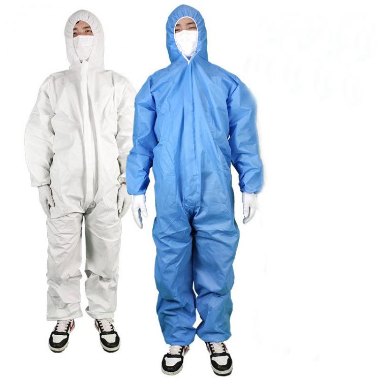 all in one place כלי עבודה Unisex Sanitary Protection Jumpsuit Hazmat Suit Zip Isolation Protective Coveralls Disposable Factory Safety Clothing