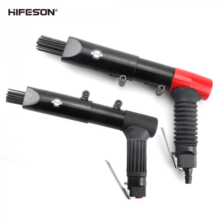 all in one place כלי עבודה HIFESON Pneumatic Metal Gun-shaped Air Rust Removal Lacquer 19PCS 3mm Round Head Steel Needle Standard/Strong Version
