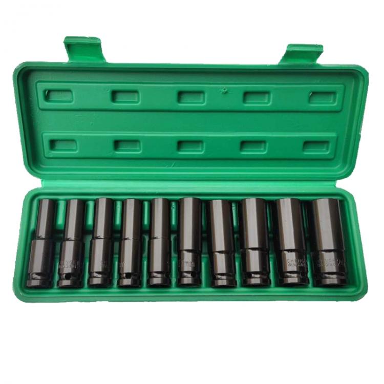 all in one place כלי עבודה 10Pcs 10-24Mm 1/2 inch Drive Deep Impact Socket Set Heavy Metric Garage Tool For Wrench Adapter Hand Tool Set