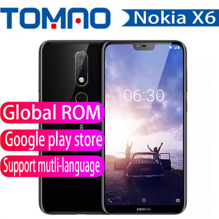 all in one place טלפונים סלולרים Nokia X6 Android Mobile Phone 5.8 inch 6GB 64GB Snapdragon 636 Octa Core 3060mAh 16.0MP+5.0MP Camera Fingerprint ID Smartphone