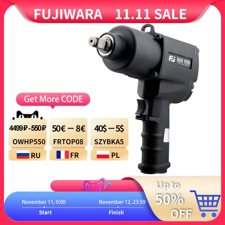 all in one place כלי עבודה FUJIWARA Air Pneumatic Wrench 1/2" 1280N.M  Impact Spanner Large Torque Tire Removal Tool Nut Sleeves Pneumatic Power Tools
