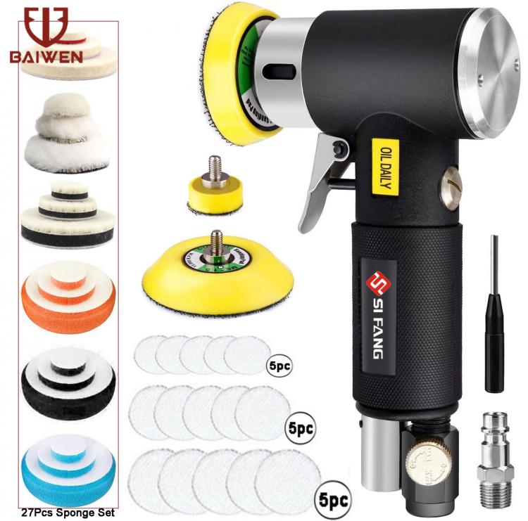 all in one place כלי עבודה 2'' 3'' Mini Orbital Air Sander DA Air Sander for Auto Body Work With Polishing Pads Sponge Waxing Buffing Kit